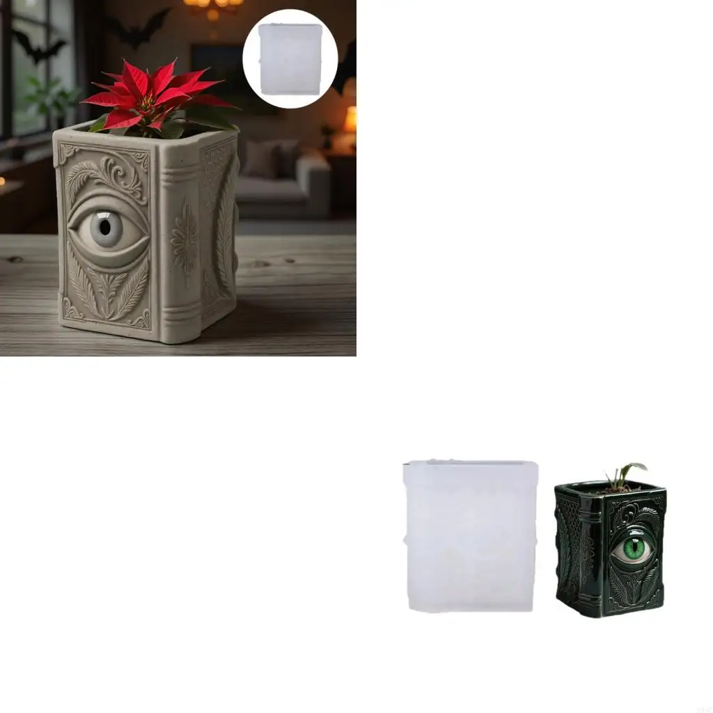195C Flexible Eye Book Jewelry Mold Silicone Texture for Resin Art and Planter