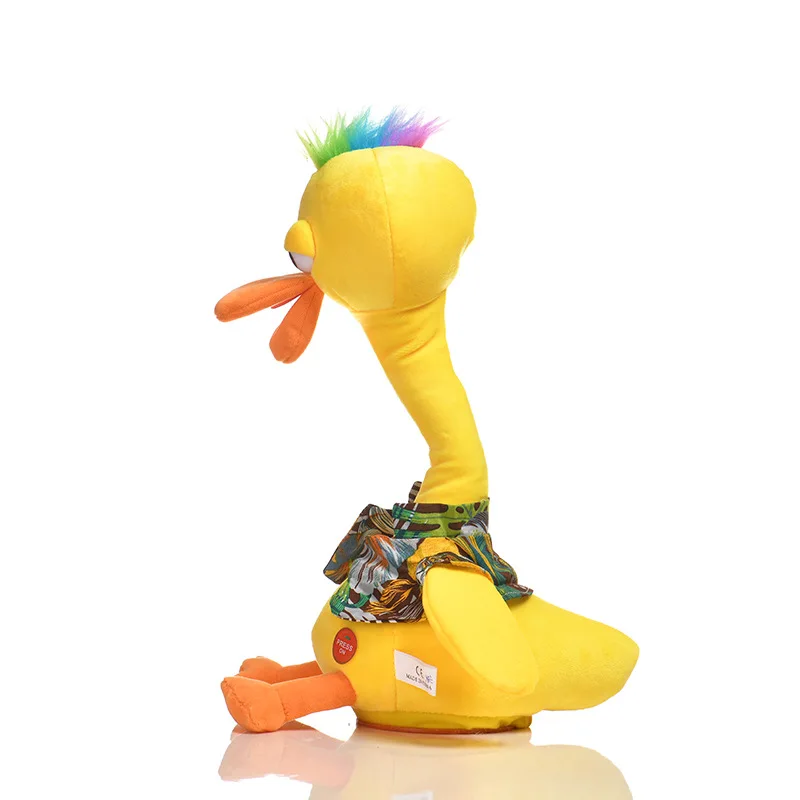 Electric Plush Toys Can Speak Repeat Crooked Necked Ducks Emit Light Dance Sing Learn to Speak Emit Light Twisted Necked Duck