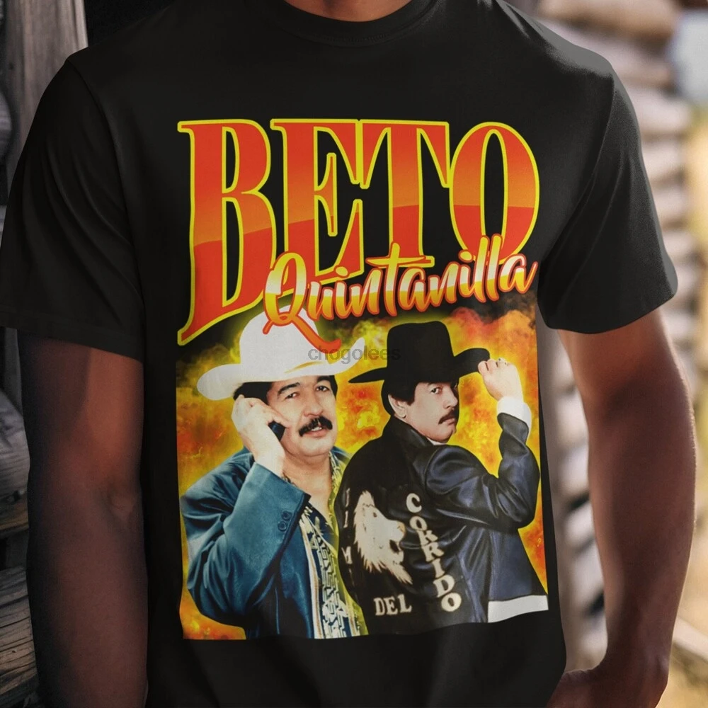 Beto Quintanilla Camiseta unisex Camisa de artista mexicano Beto Quintanilla Fan Corridos Mexicanos El Leu00f3n del Corrido Dad G