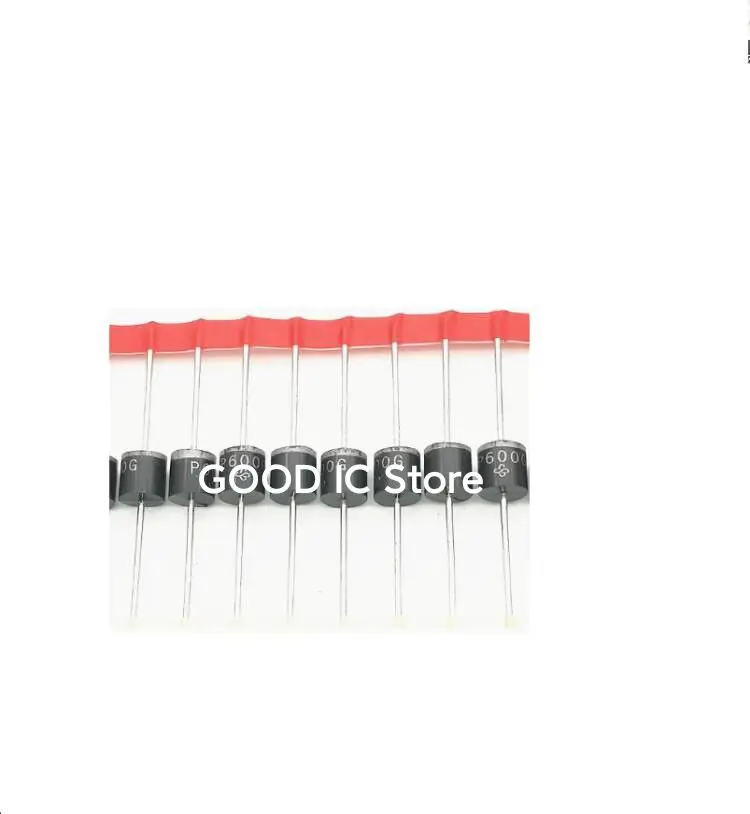 10PCS P600M P600J Diode P600K P600G Package R-6 Original 6A New P600D Fast Rectifier Tube