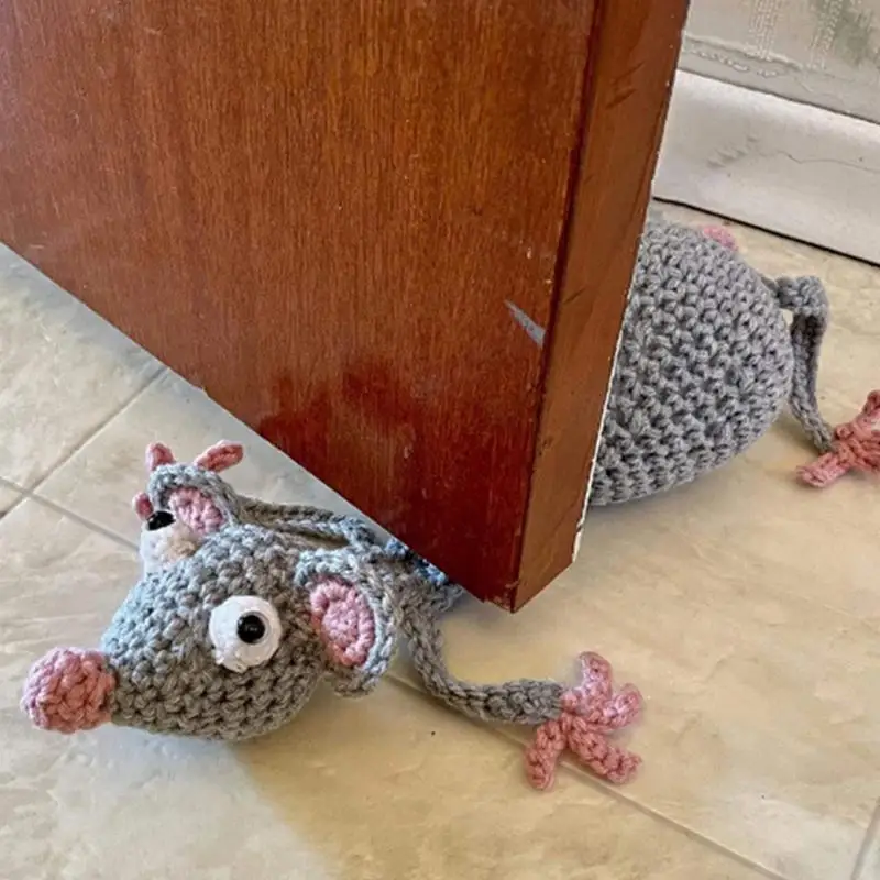 Crochet Door Stopper Cute Door Stop Crochet Door Wedge Household Door Hardware Handmade Door Gear Windproof Floor Decorative