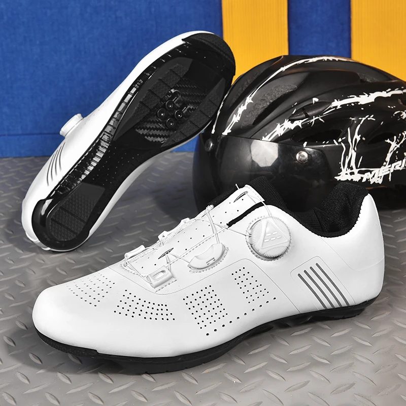 

Professional Cycling Shoes Unisex Road Mountain Bikes Unlocked Hard Soled Casual Comfort Breathable Assist Riding Sneakers