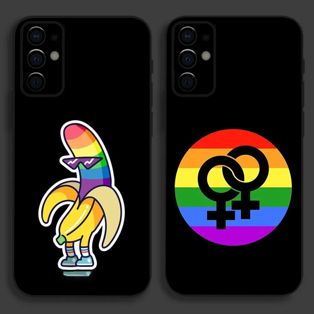 

LGBT Rainbow Gay Lesbian Phone Case For Samsung S24,S21,S22,S23,S30,Ultra,S20,Plus,Fe,Lite,Note,10,9,5G Black Soft Cover