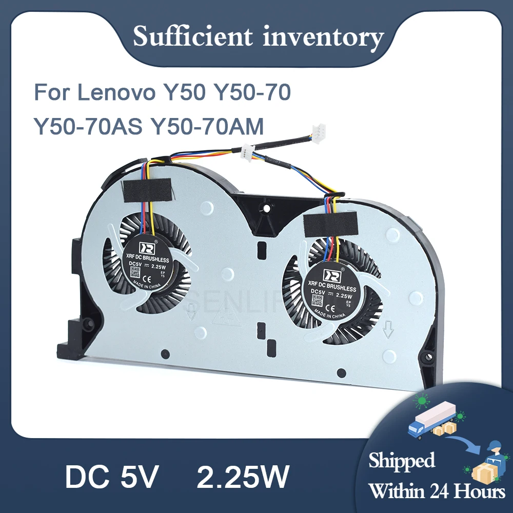 Laptop Cooling Fan For Lenovo Y50 Y50-70 Y50-70AS Y50-70AM Radiator Notebook Fan DC5V 2.25W New