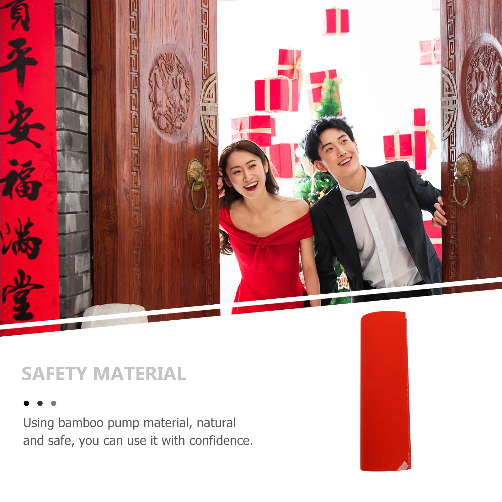 Red Rice Paper Roll Bamboo Pulp Material Good Workmanship Chinese Calligraphy Spring Festival Couplets Wedding Gift Tissue Soft