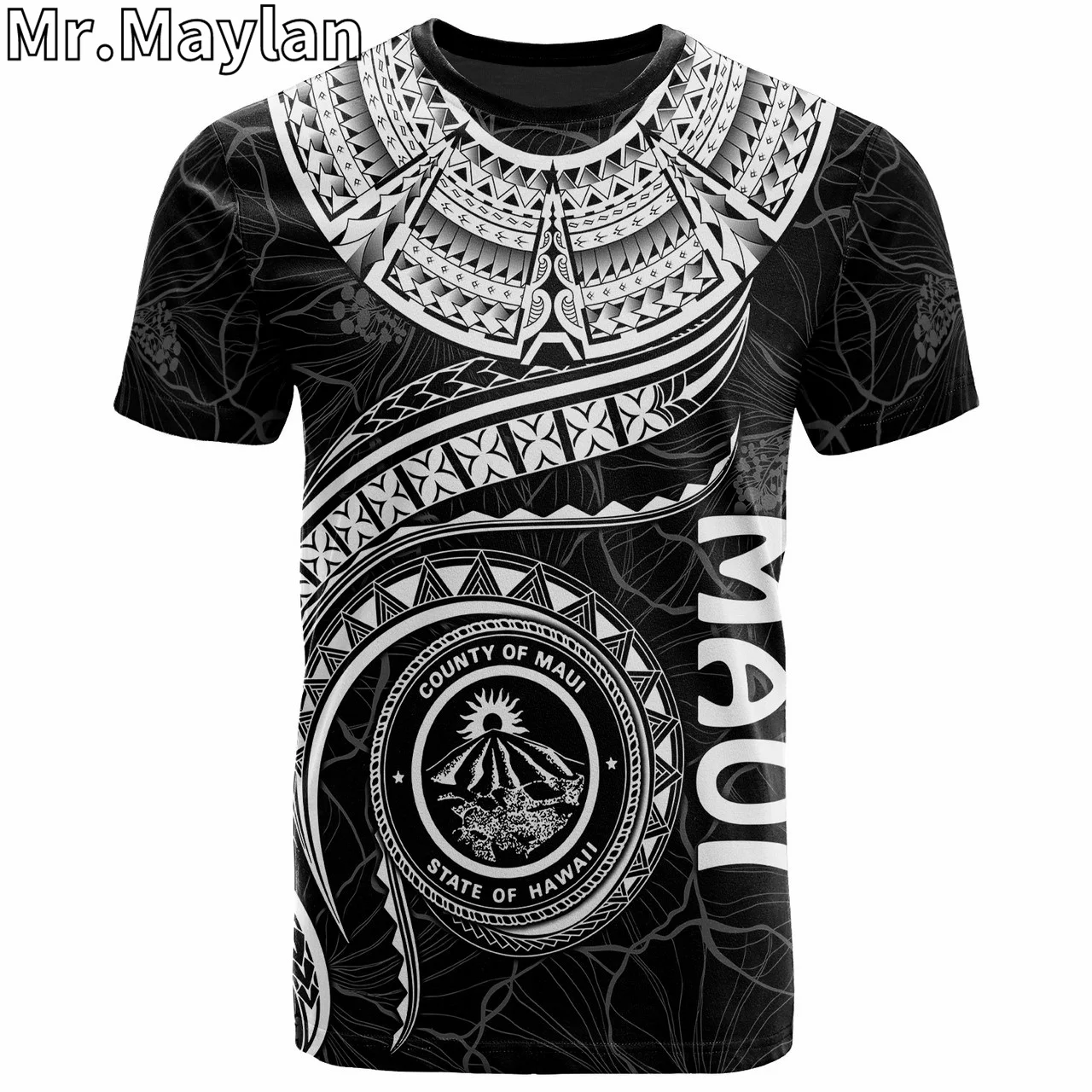 3D Hawaii Personalised T-Shirt  Maui Polynesian Waves MultiCollor Tshirt Man/Woman Harajuku Streetwear Tshirts Short sleeve-77