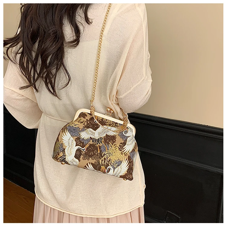 Silk Embroidery Crossbody Bag Patchwork National Style 2025 Hot Sale Bags for Women Hasp Simple Fashion Women's Handbags