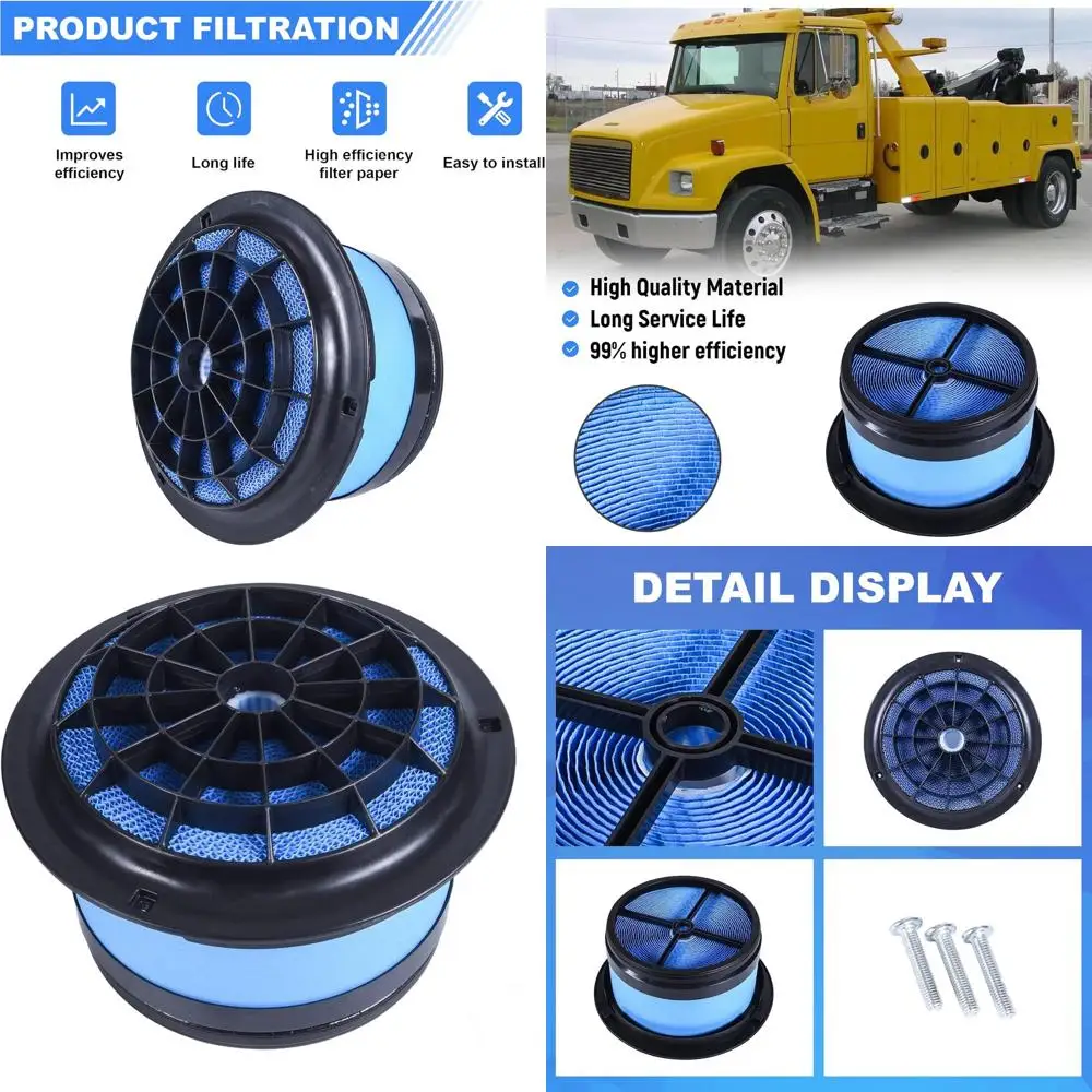 

Engine Air Filter for L70/L80 (2000-2003) and Thomas Sa-T-Liner (2003-2008), Fits Western Star 4700SB/4700S (2012-2017), Replace