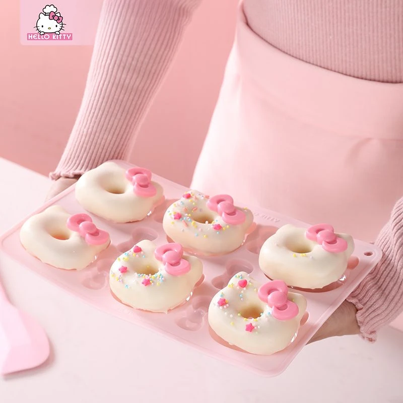 

New Hello Kitty Mould Cartoon Household Baking Cake Food Grade Mould Cute Originality Modelling Silica Gel Doughnut Model