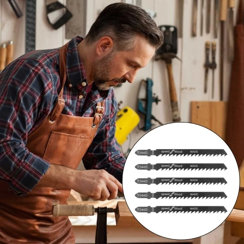 517A Высокие характеристики 5pcs t Shank Cutter инструмент, подходящий для точной резки деревянного пластикового алюминиевого