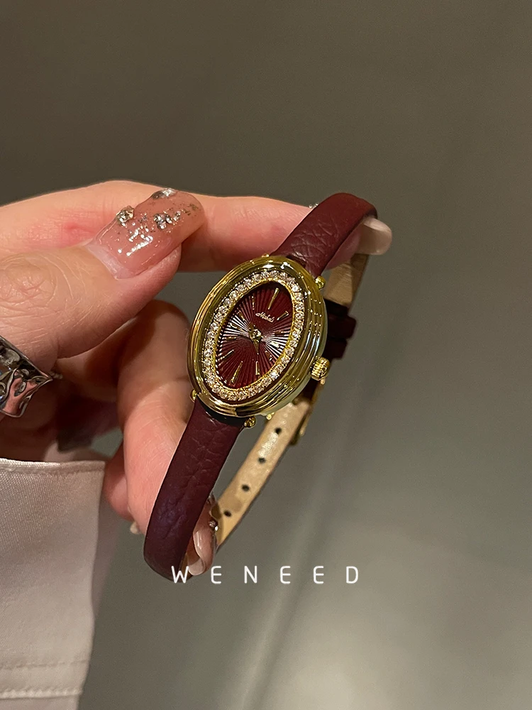 New Red Women'S WatchLight Luxury Style2026Model High-End And ExquisiteSmall And Delicate Women'S WatchA Perfect Gift For Ladies