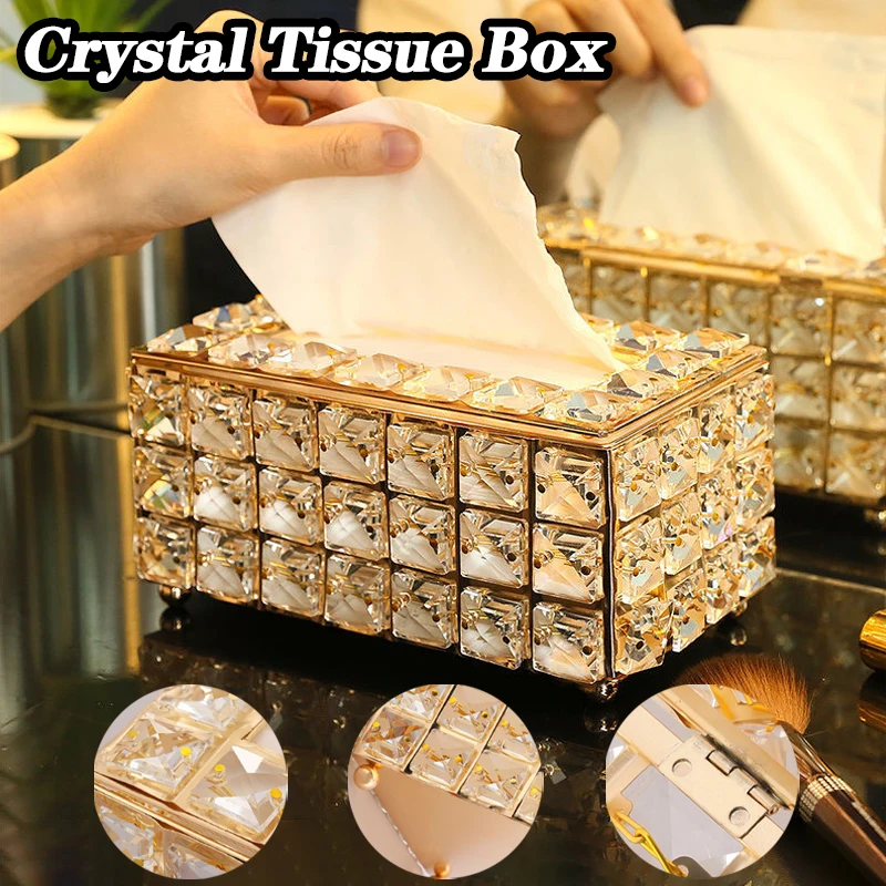 

Роскошная хрустальная коробка для салфеток, настольное украшение для улучшения вашего дома и изготовления его выглядит красивым и роскошным