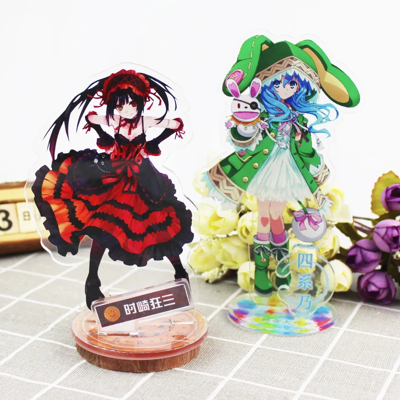 Anime Date A Live Figuur Acryl Stand Tokisaki. Kurumi Standbeeld Yatogami Karakters Ornament Accessoires Collectie Speelgoed Geschenken