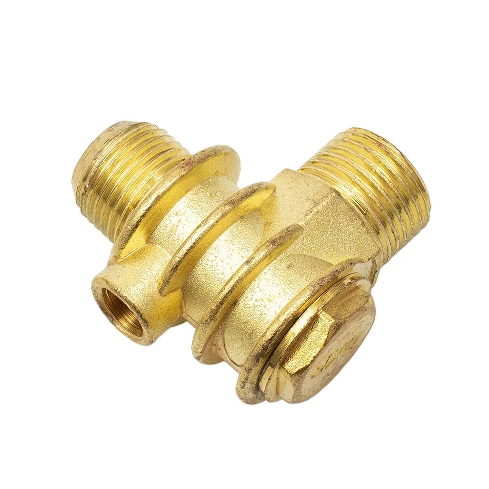 1pc Male Thread Check Valve Connector With 3-Port Zinc Alloy For Air Compressor Check Valve Repartment Accessory