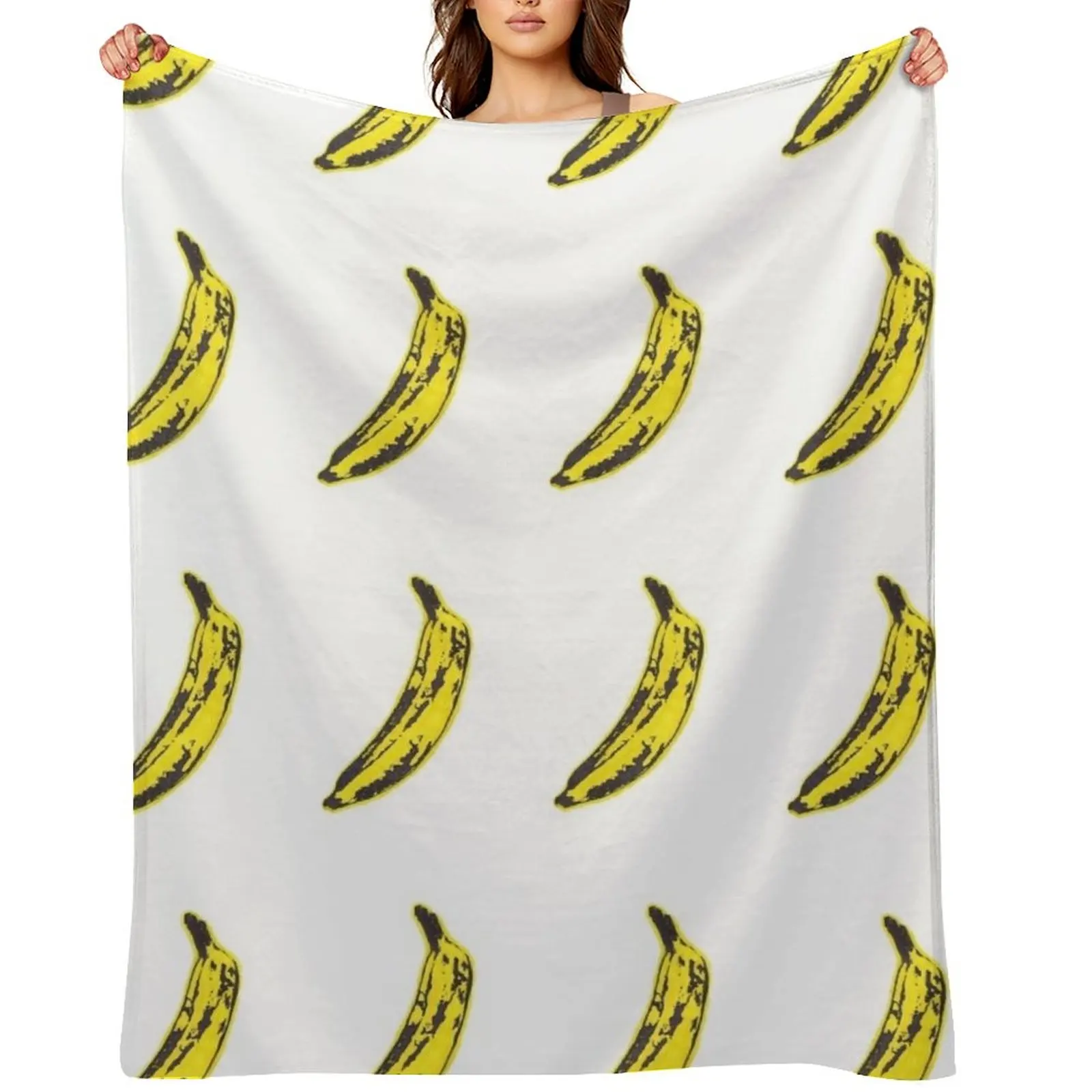 

Andy Warhol Banana Throw Blanket Winter beds Single Bed linens Retros Blankets