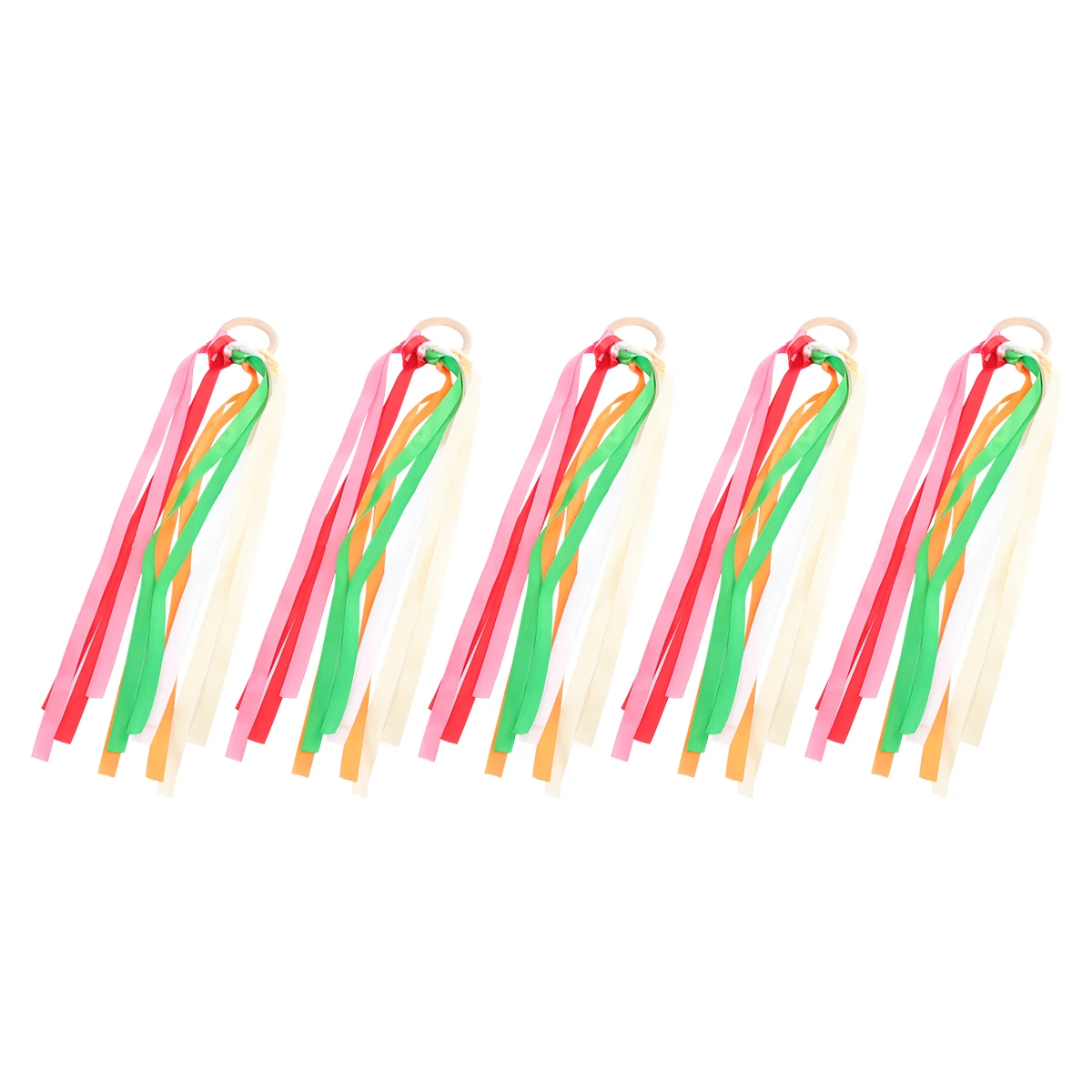 

5 Pcs Dance Ribbon Birthday Dancing Silk Streamer Kids Streamers Gymnastics Wooden