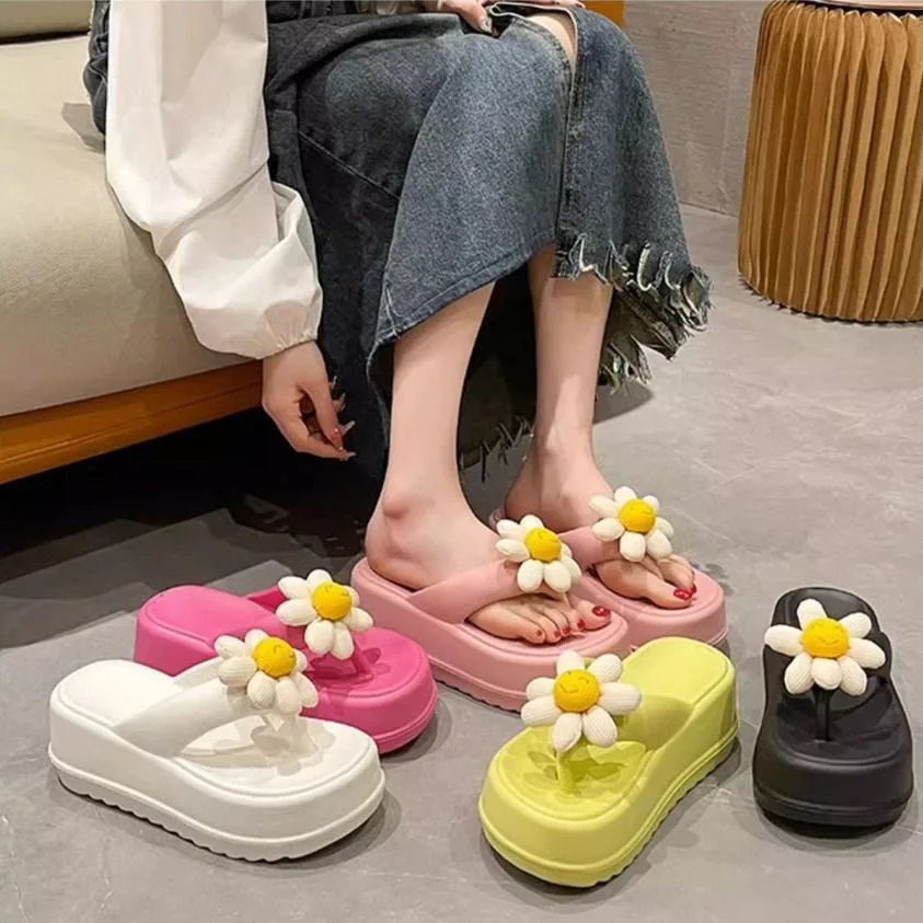 

Thick-Soled Slippers For Women Heighten Flip-Flops Shoes For Summer Outer Wear Feel Like Soft Cloud EVA Slides Sandals