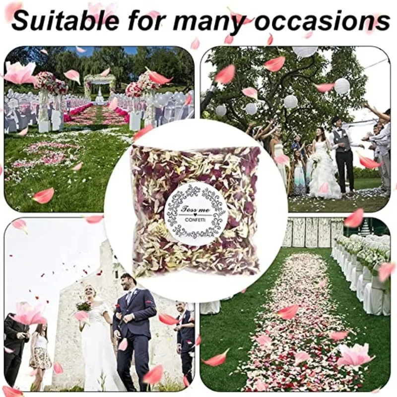 10/20/30/50Packs Wedding Dried Flowers Confetti Natural Rose Petals Birthday Bridal Shower Party Supplies Artificial Decorations