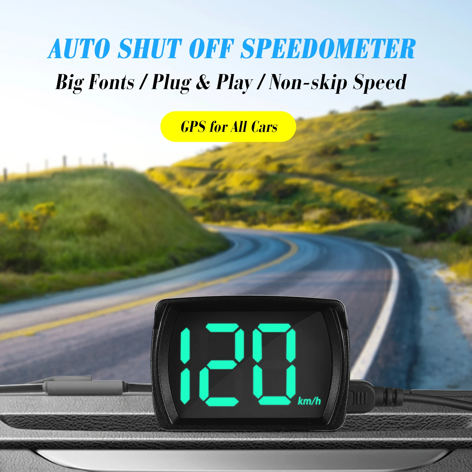 

Car Display Dashboard Speedometer Digital Accessories Auto Shut Time Wide Compatibility High Definition Effortless