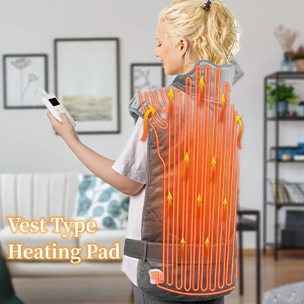 Vest Type Portable Heating Pad Waist Electric Heater Heating Pad for Back Electric Winter Heating Wet Applied Electric Blanket