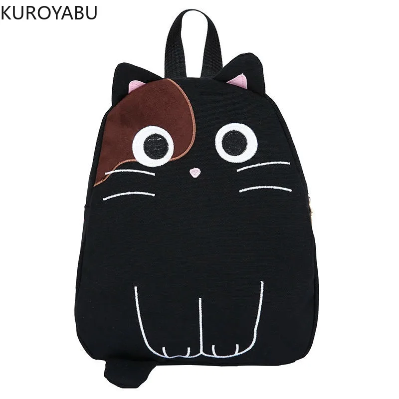 

Fashion Kawaii Cat Schoolbags Cute Canvas Backpack Bags Large Capacity Travel Backpacks Casual Japanese Student Y2k Bags Women