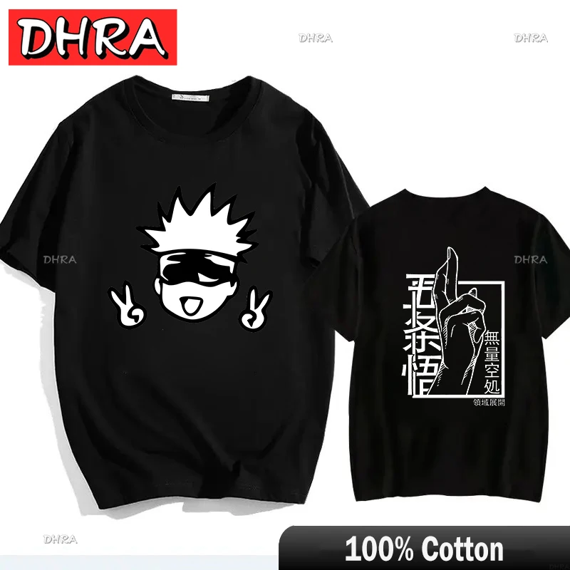 

Jujutsu Kaisen Gojo Reverse Curse Pure Cotton T-shirt Men and Women Anime Style Fashion Comfortable Casual Short Sleeved T-shirt
