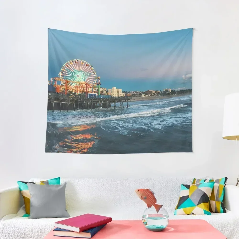 

Ferris Wheel - Santa Monica Pier, California Tapestry Decorations For Room Wall Decorations Tapestry