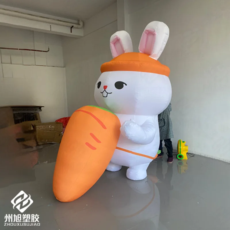 Inflatable radishes, rabbits, with blowers, outdoor square and shopping mall event decoration and promotion