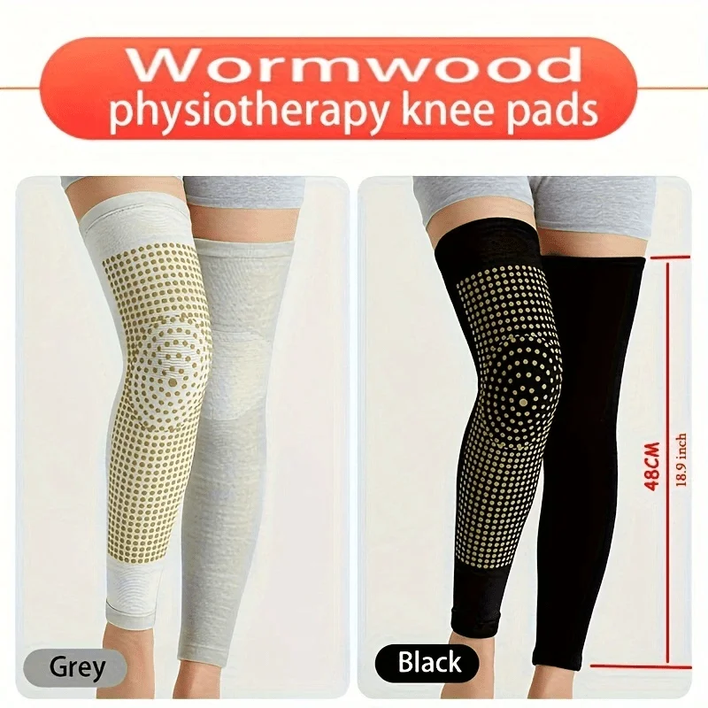 Knee Pads Set, 2 Pcs/set, 45 ° C Heat Therapy, Black, Polyester, Outdoor Sports, Winter Warmth, Knee Pads, Protective Gear