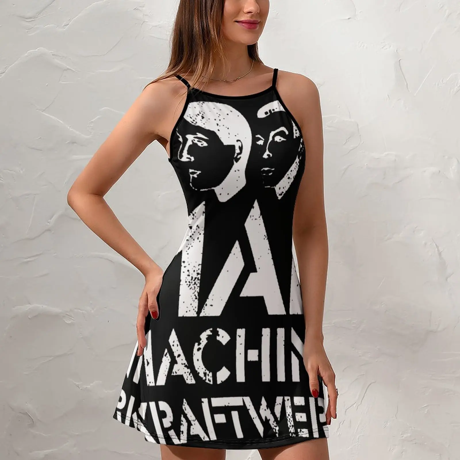 Exotic The Man Machine Kraftwerk Three Kraftwerk  Women's Sling Dress Graphic  Clubs  Woman's Dress The Dress Graphic Vintage