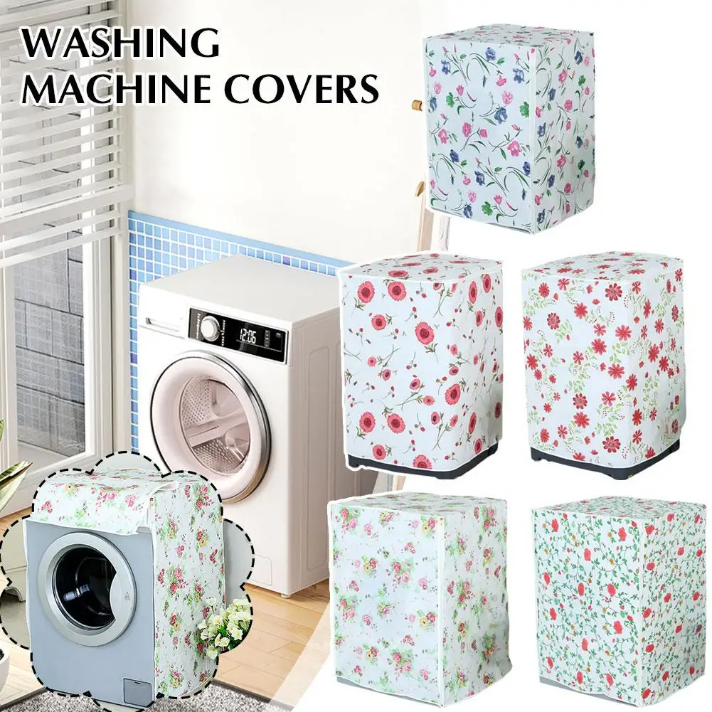 Washing Machine Cover Transparent Sunscreen Dust Proof Loading/front Washing Machine Accessories Home Cover Laundry Loading J3d0