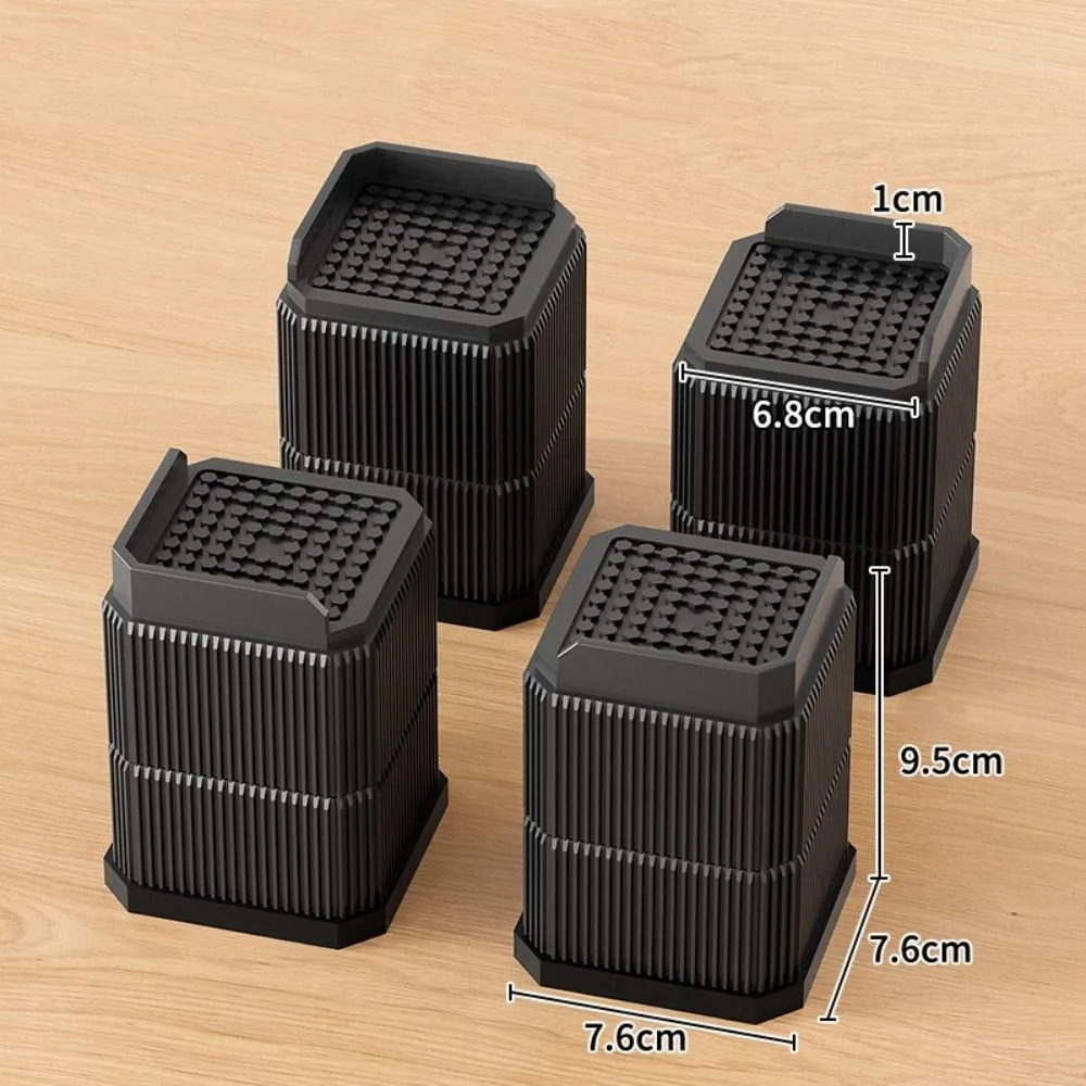 Professional Heavy-Duty Furniture Foot Pad Non-slip Square Bed Lifter Adjustable Round Bed Lifts Risers Refrigerator