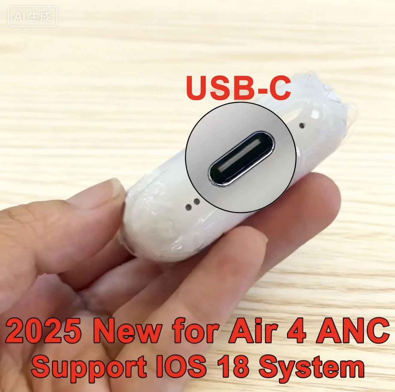 سماعات أذن بلوتوث لاسلكية Pro 2 جديدة لعام 2025 Air4 مع كابل من النوع C وسماعة رأس HiFl Active Noise Canceling Gaming Sports 5.3 #2