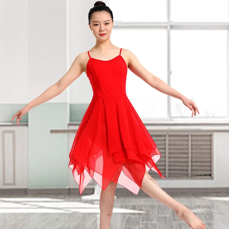 فستان قصير نسائي غنائي حديث رداء رقص الباليه لتنانير حفلات الرقص للبالغين مع أشرطة قابلة للتعديل وبطانة سفلية