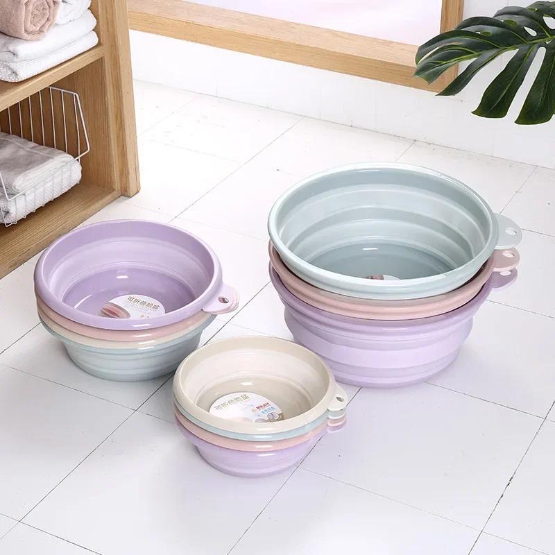 Folding Bucket Portable Collapsible Basin Tourism Outdoor Folding Bucket Eco Friendly Washbasin Vegetable Fruit Basin