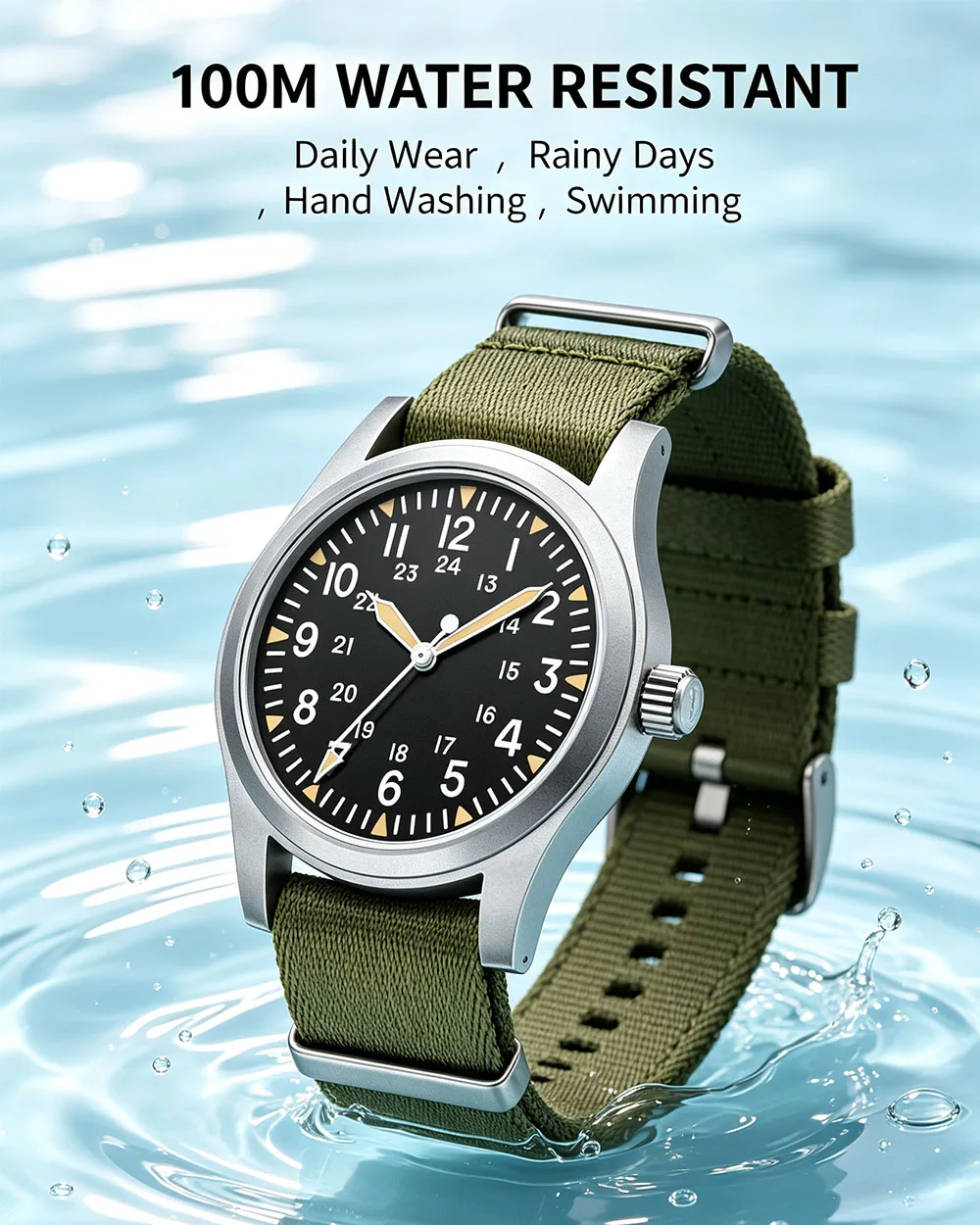 MILITREK 2025 Neue Militäruhr 37mm VH31 Herren Quarzuhr AR Saphir Edelstahl Wasserdicht 10Bar Leuchtend C3 Reloj Hombre – Detail 9