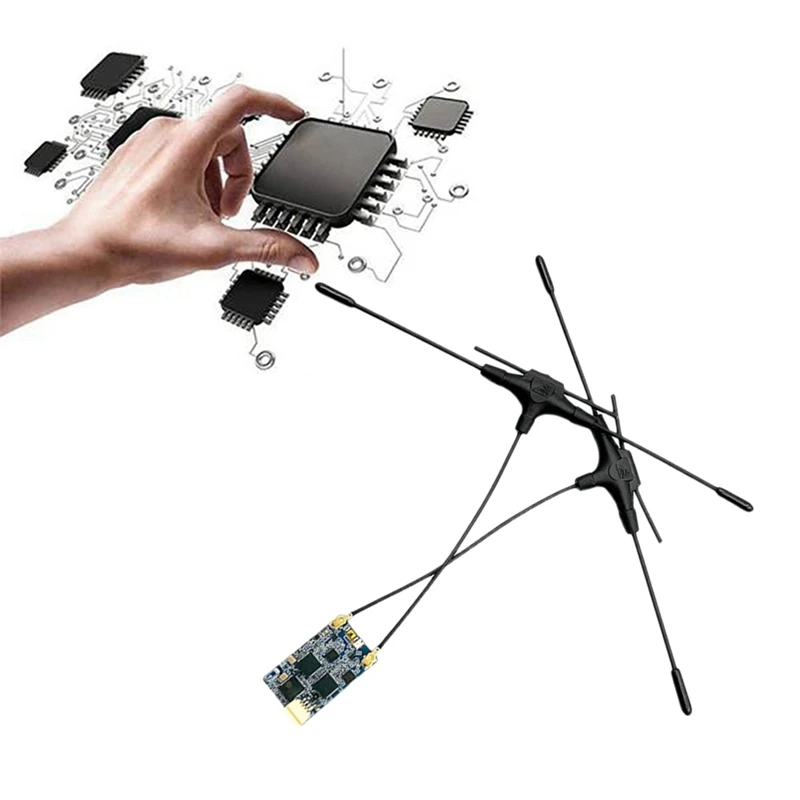 900Mhz 2.4Ghz RX استقبال ELRS RX ثنائي النطاق الجوزاء استقبال Expresslrs RX ل RC FPV سباق طويل المدى الطائرة بدون طيار 120 مللي متر * 2