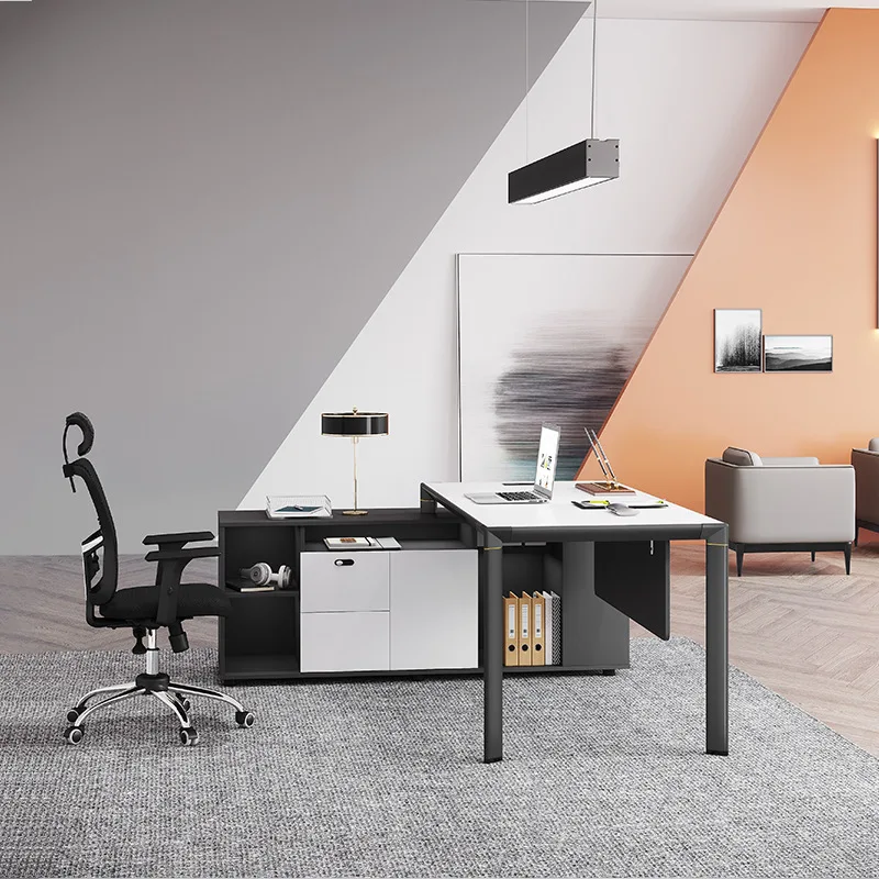 Office Boss Desk  2023 Fashionable Simple Modern Computer Table Work Station Commercial Furniture