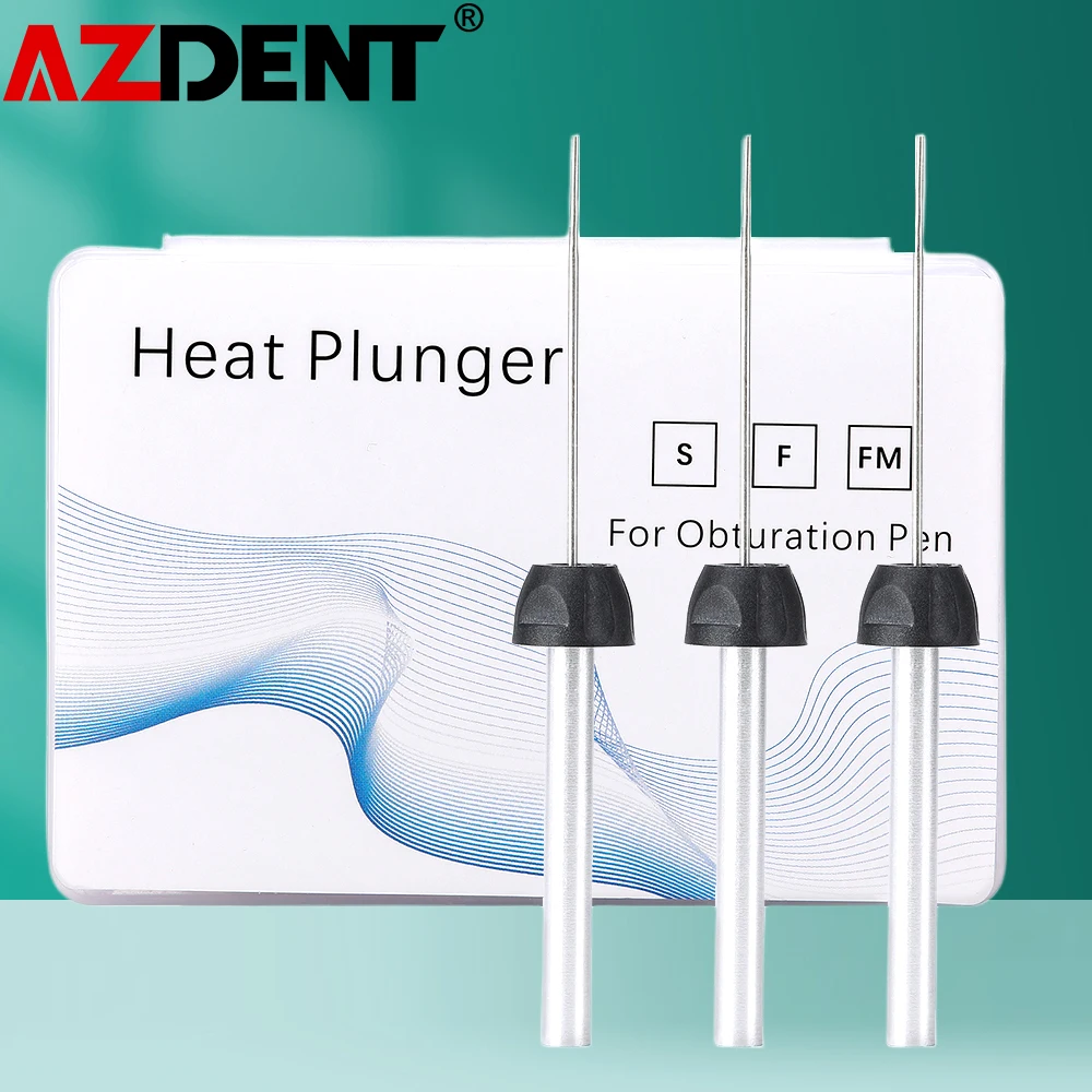 3pcs/Box Azdent Dental Needles Heat Plunger Fit For Obturation Pen