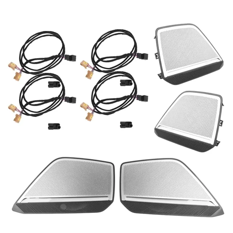 A13Z-For A6 C8 A7 Door Trim Panel 30 Colors LED Light Emitting Car Speaker Cover Speakers Accessories