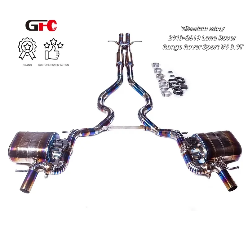 GFC catback uitlaatsysteem, OEM diffuser titaniumlegering high-performance voor de 2013-2019 Land Rover Range Rover Sport V6 3.0T,