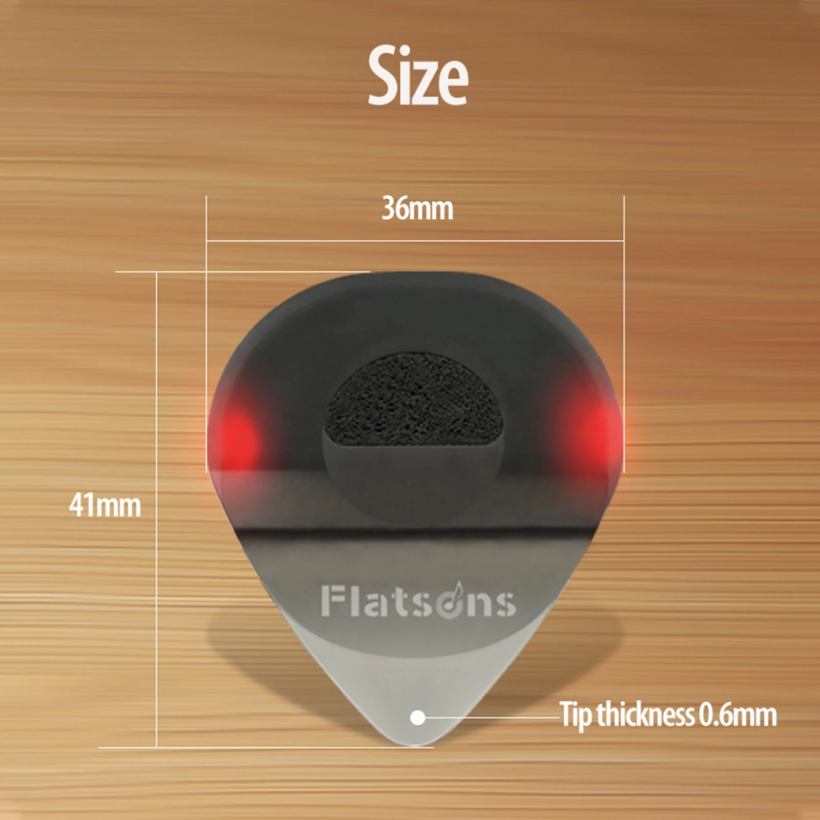 Flatsons FP-03L 2pcs Guitar Picks Luminous Guitar Plectrums with Storage Tin Box  Stringed Musical Instrument Accessory