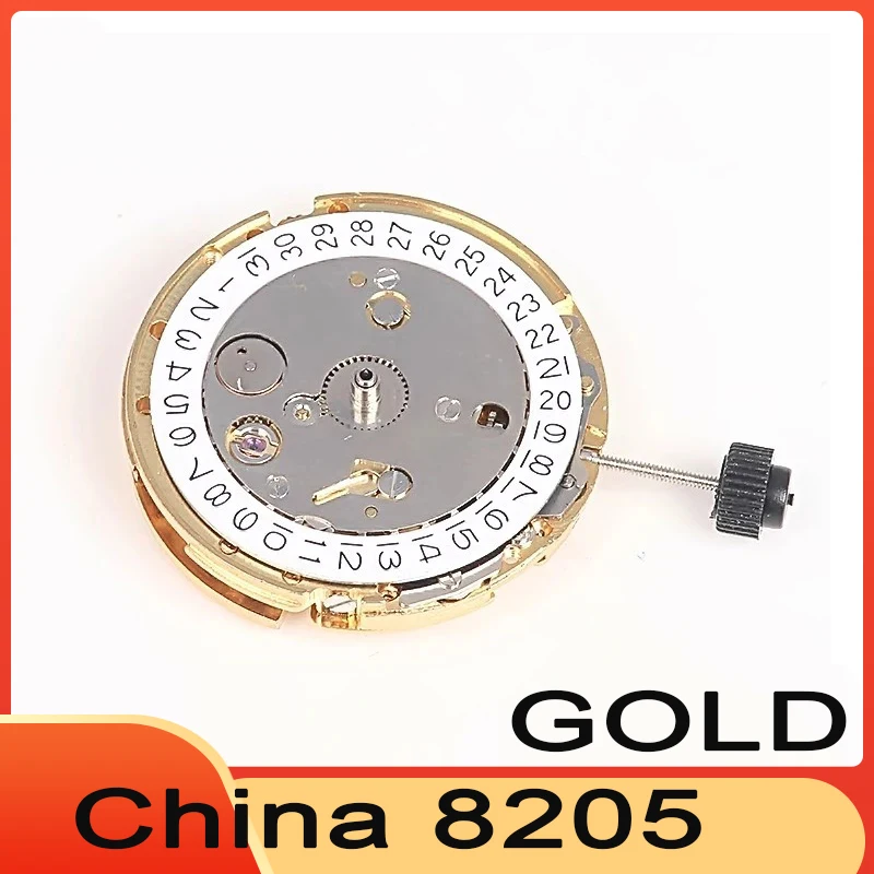 عجلة ميكانيكية آلية حمراء ، حركة تقويم فردي ، ماكينة ذهبية ، جديدة ، الصين ، من