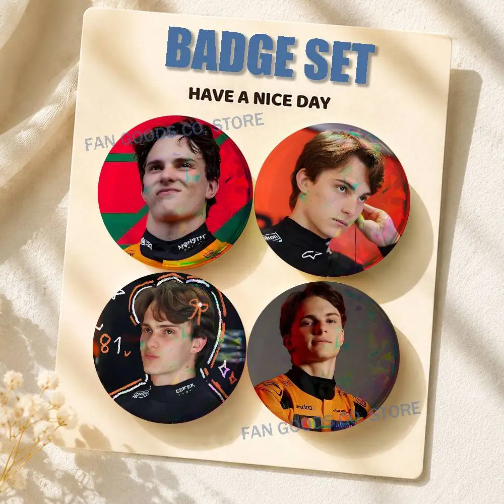 Racing Driver O-Oscar P-Piastr 2-piece set Pins Backpack Clothes Jewelry Accessories Round Brooch Button Badge Collection Gifts