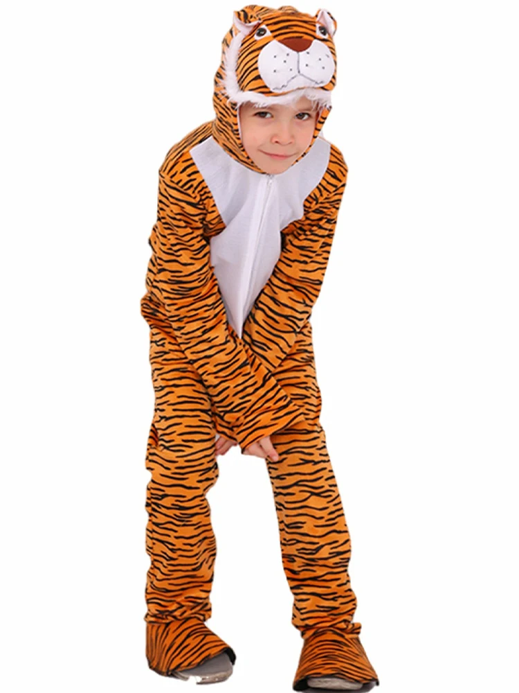 Kid Animal Halloween Costume Set Cute Plush Party Performance Outfit For Childrens Stage Show Role Play Trick Or Treat Adventure