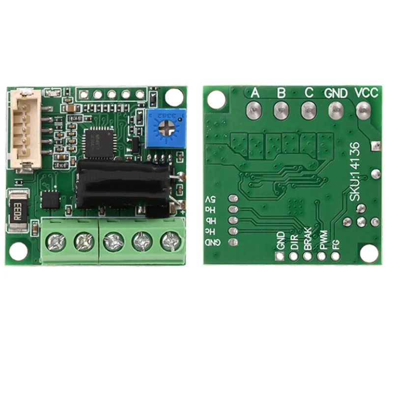 ABSQ-DC 6V12V24V Контроллер скорости двигателя с модулем платы драйвера Hall BLDC с кабельным источником питания