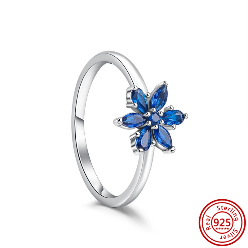 Women's 925 Silver Sparkling Zircon Stackable Ring