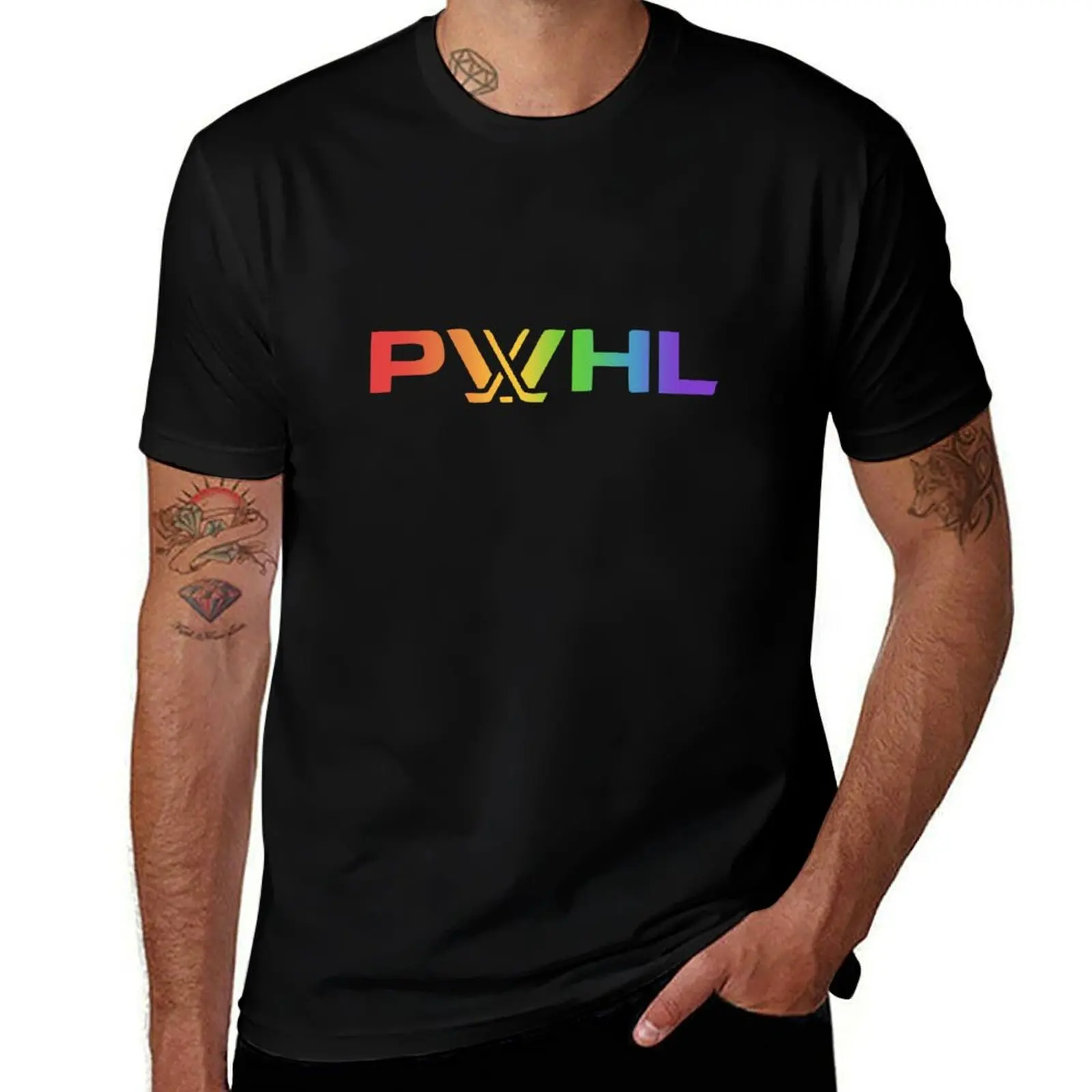 

Pride Pwhl logo T-Shirt Vintage Print Crew Neck Tee