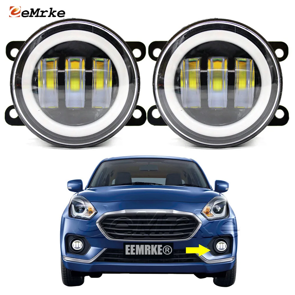 

Led Fog Lights PTF 30W Lens For Suzuki DZire RZ/AZ 2016 2017 2018 2019 Car Turn Signal Lamp Angel Eye DRL Daytime Running Light