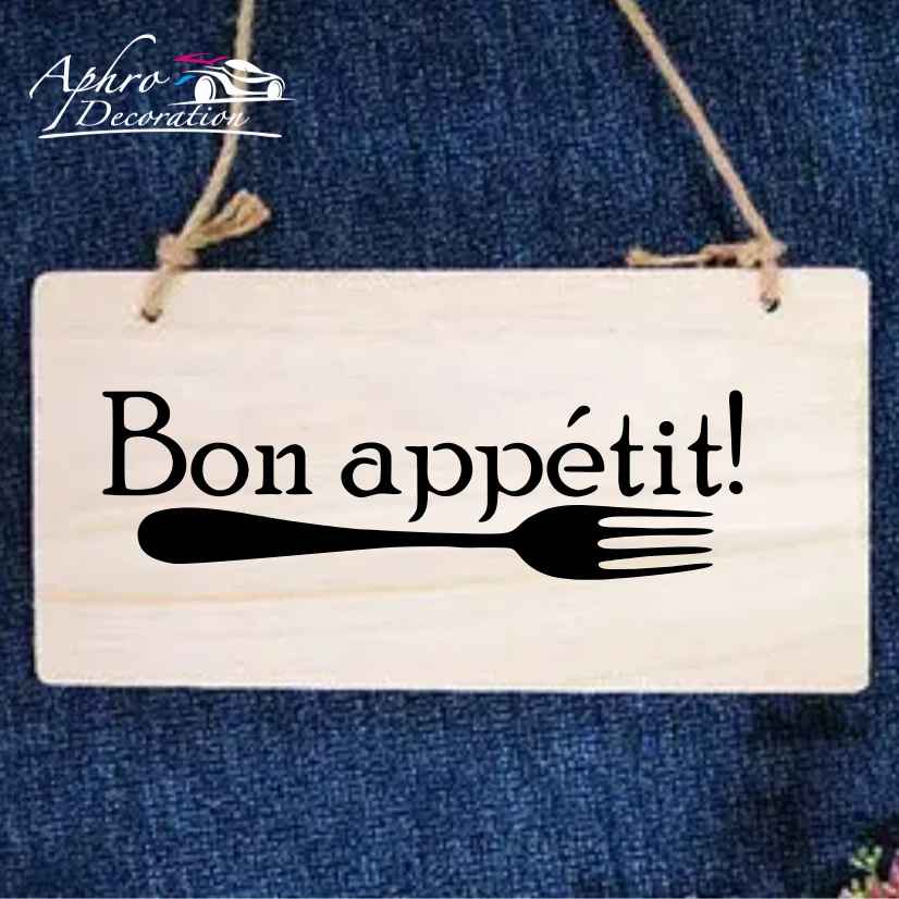 Creative French Good Bon Appetite Wall Sticker Fork Pattern Restaurant Home Decor Kitchen Sticker Mural Decal